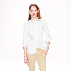 J.Crew Collection Jeweled Collar Boy Blouse